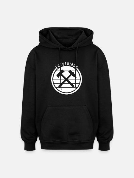 Erzgebirge Symbol Design - Oversized Unisex Hoodie - Schwarz