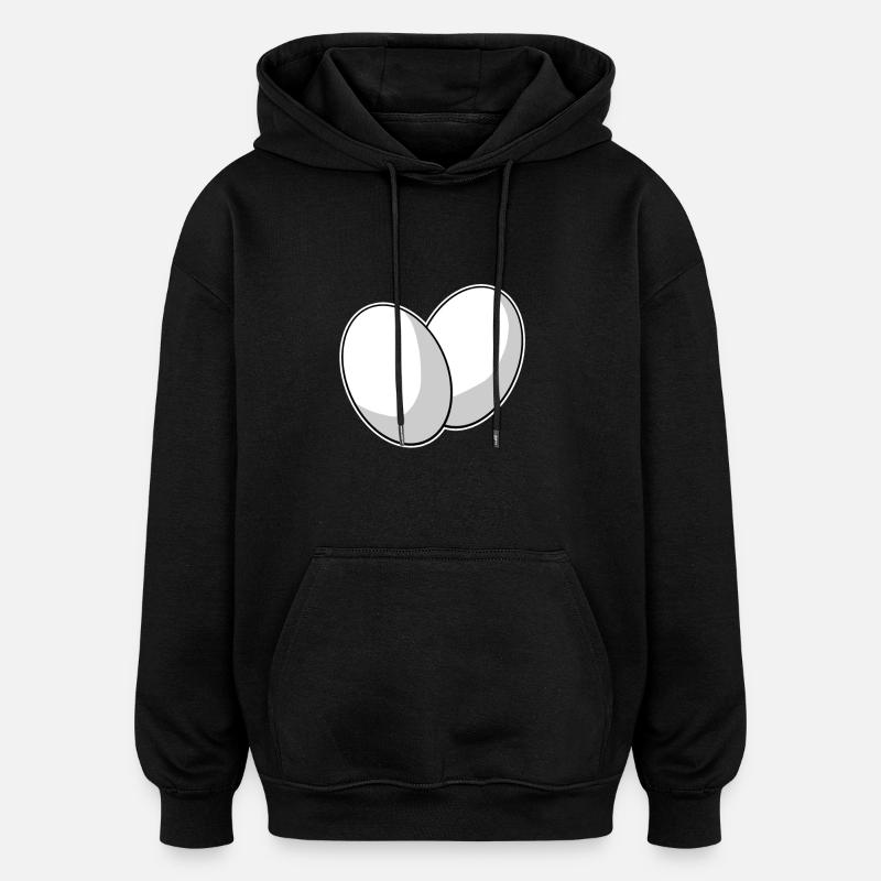 Egg Eggs - Oversized Unisex Hoodie - black