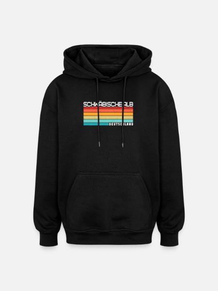 Swabian Alb - Oversized Unisex Hoodie - black