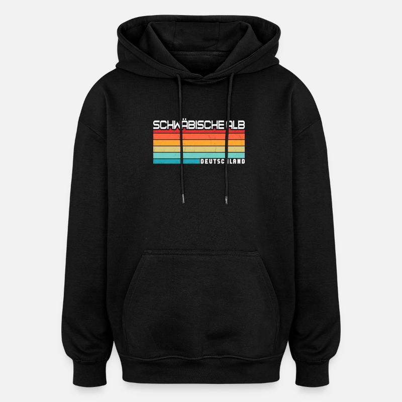 Schwäbische Alb - Oversized Unisex Hoodie - Schwarz