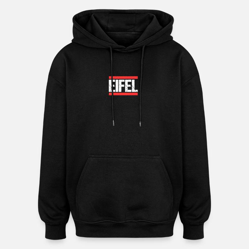 Eifel - Oversized Unisex Hoodie - Schwarz