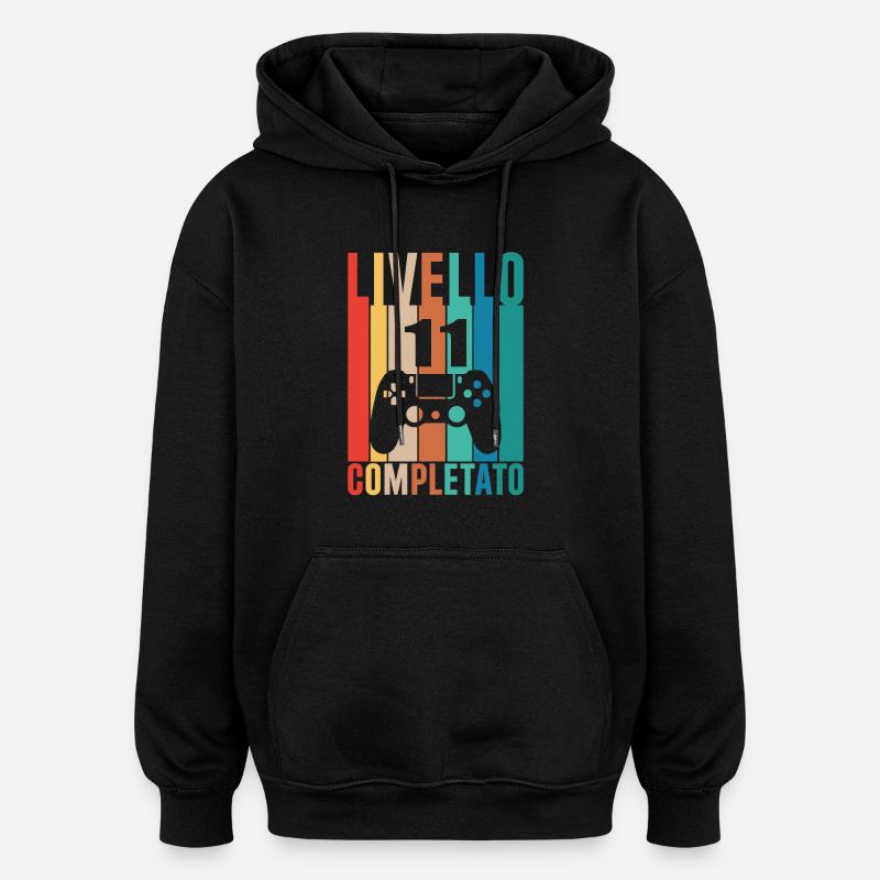 Stufe 11 - Oversized Unisex Hoodie - Schwarz