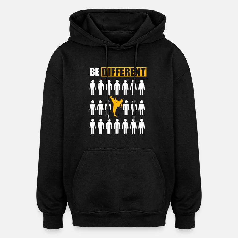 Soyez différent Taekwondo - Sweat à capuche oversize unisexe - noir