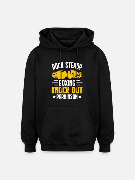 Rock stabil boksning slå ud Parkinson - Oversize unisex hoodie - sort