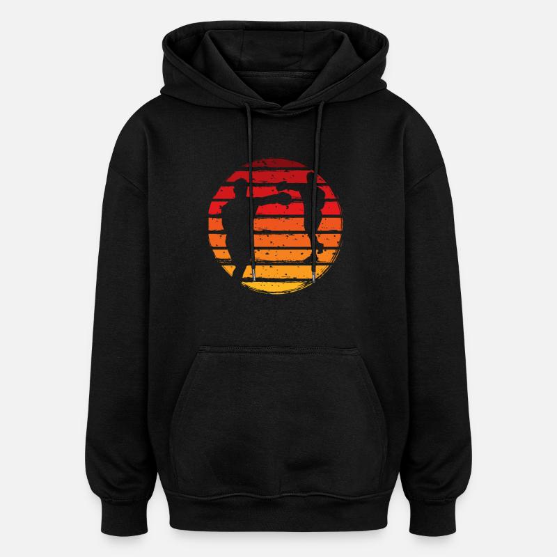 Boxen - Oversized Unisex Hoodie - Schwarz