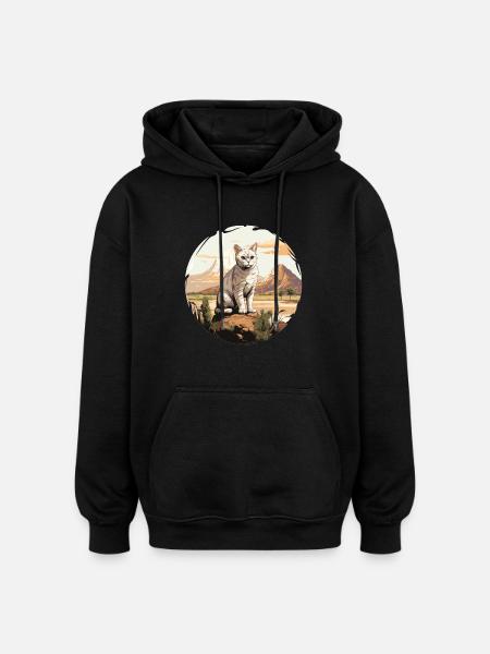 Burmilla Kitten Burmilla Cat - Oversized Unisex Hoodie - black