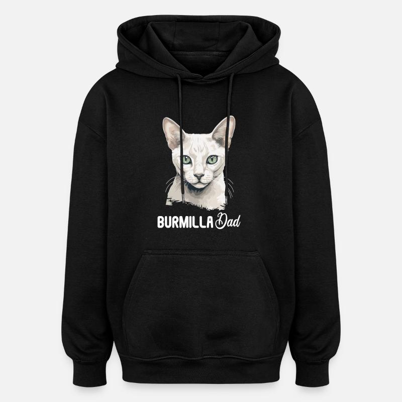 Burmilla Kitten Burmilla Cat - Oversized Unisex Hoodie - black