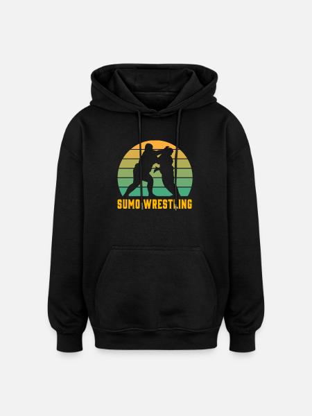 Sumo-Ringen - Oversized Unisex Hoodie - Schwarz