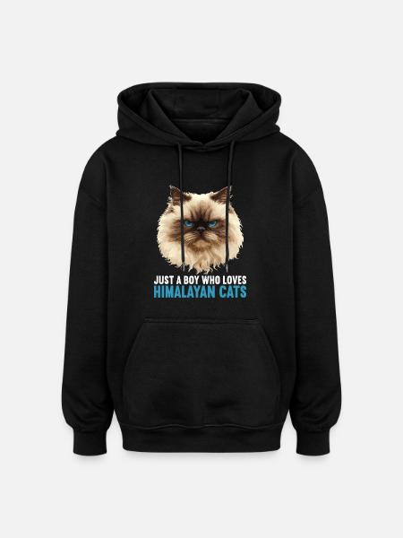 Himalayan Cat Colourpoint Katze - Oversized Unisex Hoodie - black