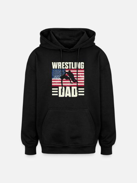 Wrestling Dad - Oversized Unisex Hoodie - black