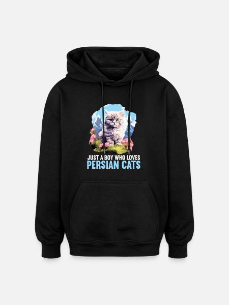 Persian Cat Perserkatze - Oversized Unisex Hoodie - black