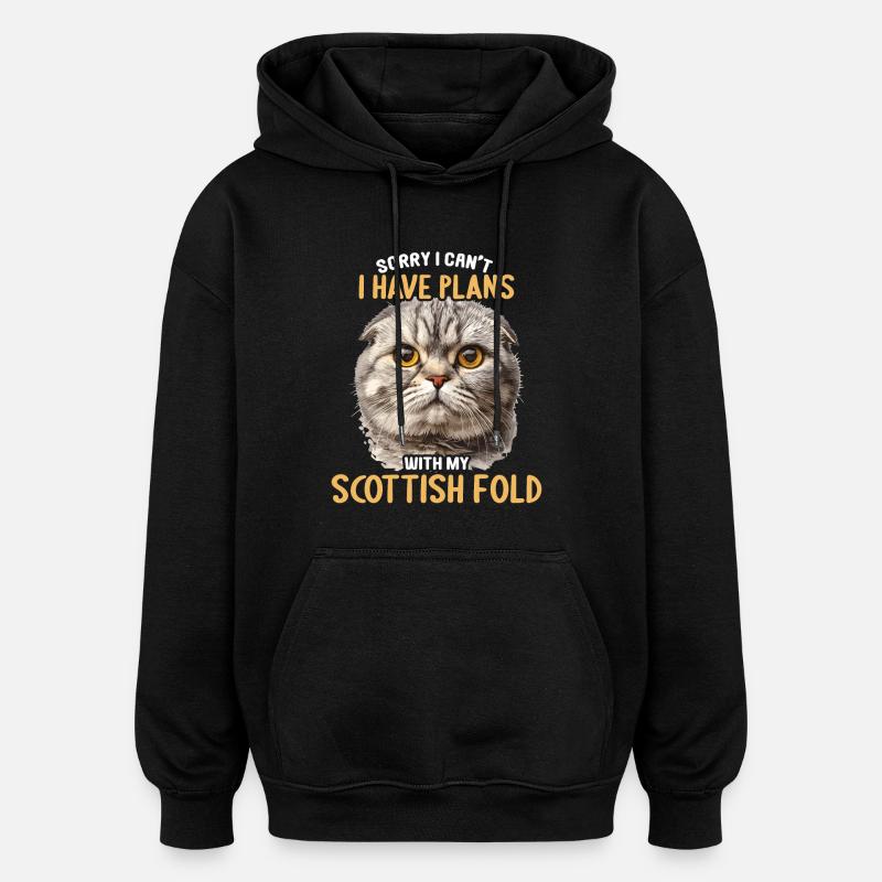 Scottish Fold Killing Skotsk fold kat - Oversize unisex hoodie - sort