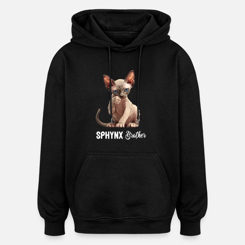 Sphynx Kätzchen Sphynx Katze - Oversized Unisex Hoodie - Schwarz