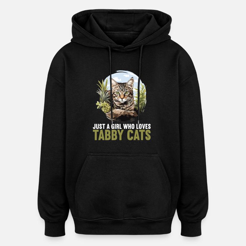Tabby Kätzchen Tabby Katze - Oversized Unisex Hoodie - Schwarz