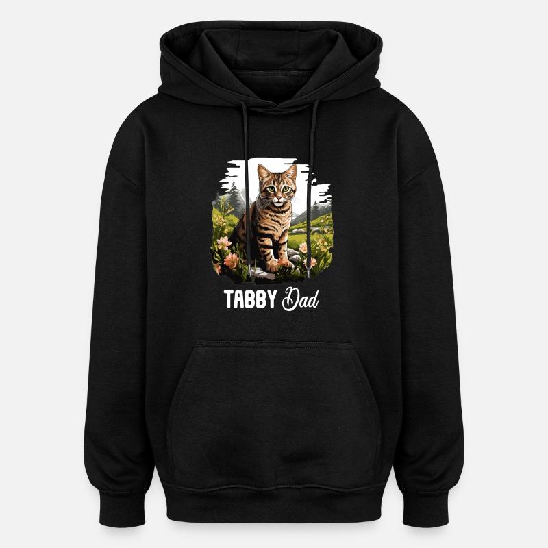 Tabby Kätzchen Tabby Katze - Oversized Unisex Hoodie - Schwarz