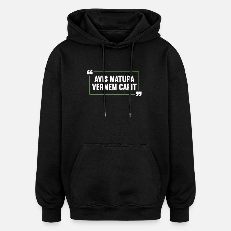 Latin Drôle de dicton latin - Sweat à capuche oversize unisexe - noir