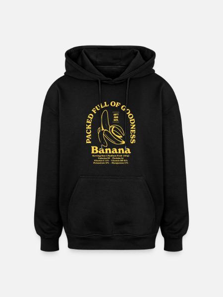 Banana Nutritional - Oversized Unisex Hoodie - black