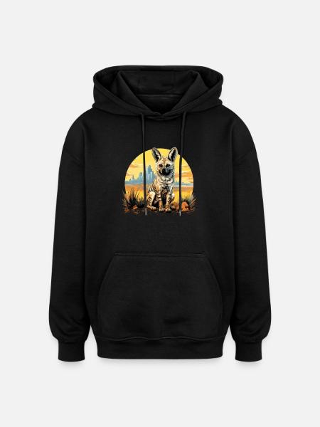 Erdwölfe Erdwolf - Oversized Unisex Hoodie - Schwarz