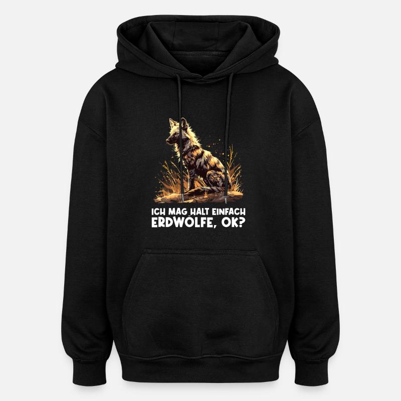 Aardwolves Aardwolf - Oversized Unisex Hoodie - black