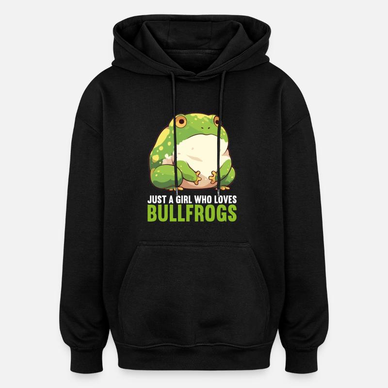 Grenouilles-taureaux Grenouille-taureau - Sweat à capuche oversize unisexe - noir