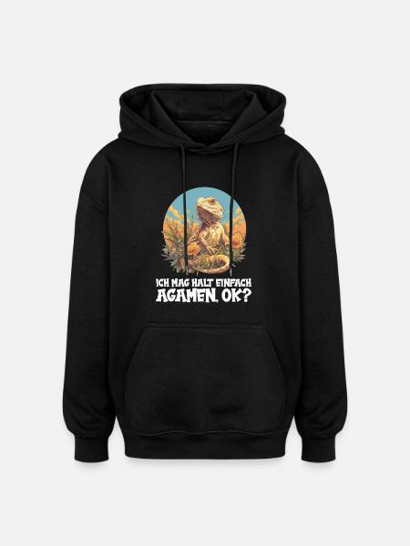 Agamen Agame - Oversized Unisex Hoodie - Schwarz