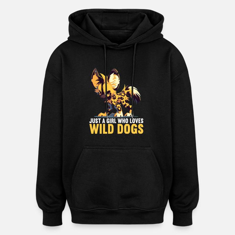 Chiens sauvages Chien sauvage - Sweat à capuche oversize unisexe - noir