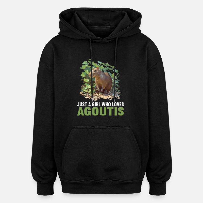 Agouti Agutis Aguti - Sweat à capuche oversize unisexe - noir
