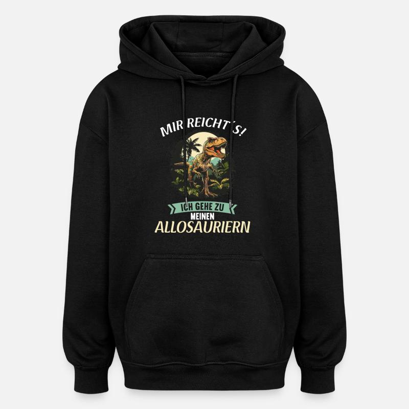 Allosaure Allosaurus - Sweat à capuche oversize unisexe - noir