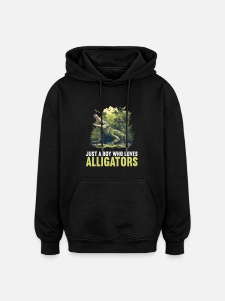Alligatoren Alligator - Oversized Unisex Hoodie - black