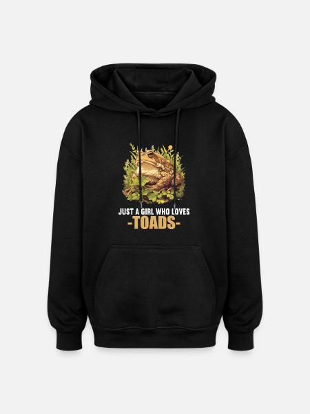 Toad Toads Toad - Oversized Unisex Hoodie - black
