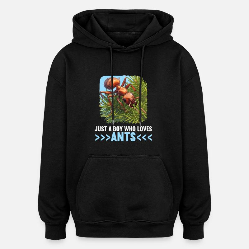 Fourmis fourmis - Sweat à capuche oversize unisexe - noir