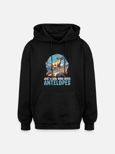 Antelope Antilopen Antilope - Oversized Unisex Hoodie - Schwarz