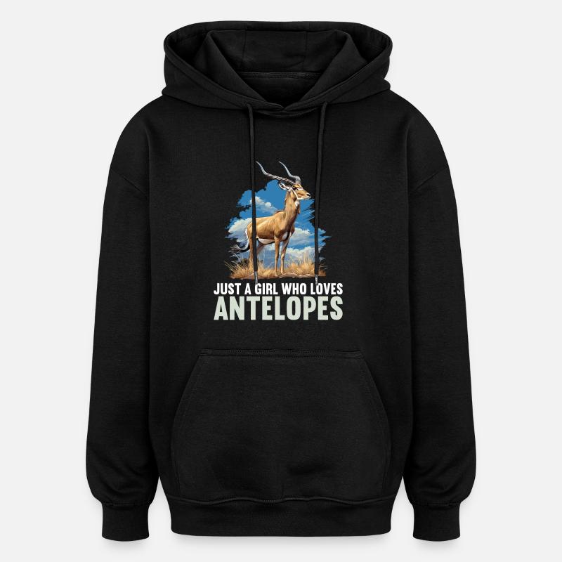 Antilope Antilope ouverte - Sweat à capuche oversize unisexe - noir