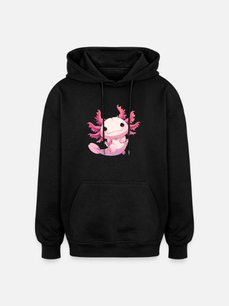 Axolotl - Oversized Unisex Hoodie - black