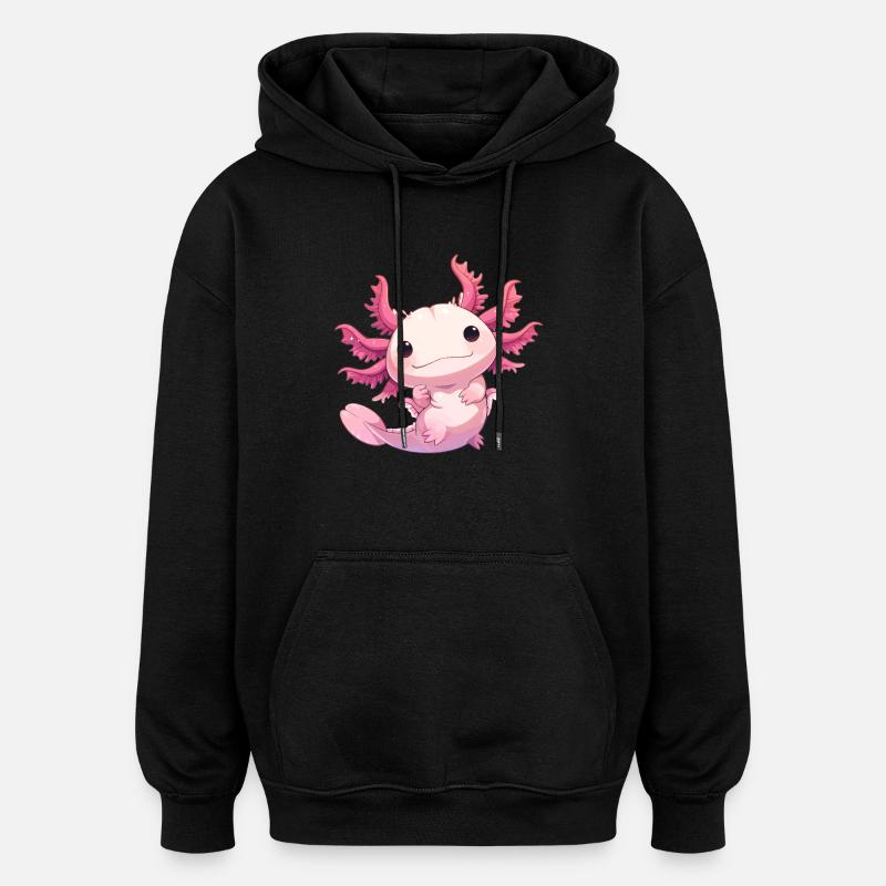 Axolotl - Sweat à capuche oversize unisexe - noir