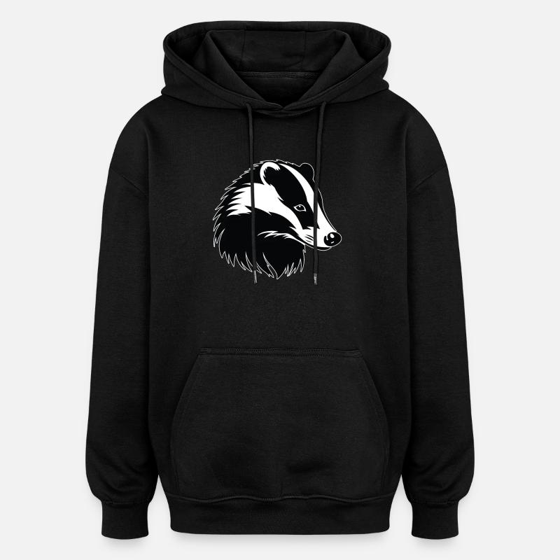 Badger Dachse Dachs - Oversized Unisex Hoodie - black