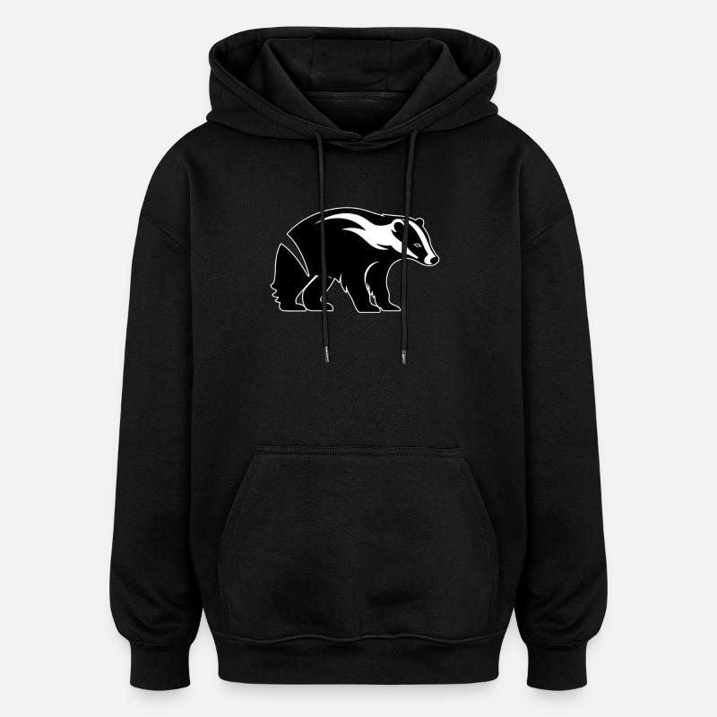 Blaireau Dachse Dachs - Sweat à capuche oversize unisexe - noir