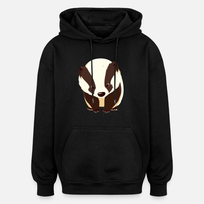 Blaireau Dachse Dachs - Sweat à capuche oversize unisexe - noir