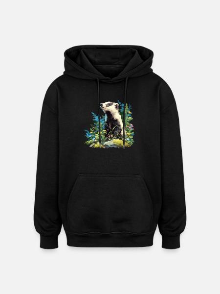 Badger Dachse Dachs - Oversized Unisex Hoodie - black
