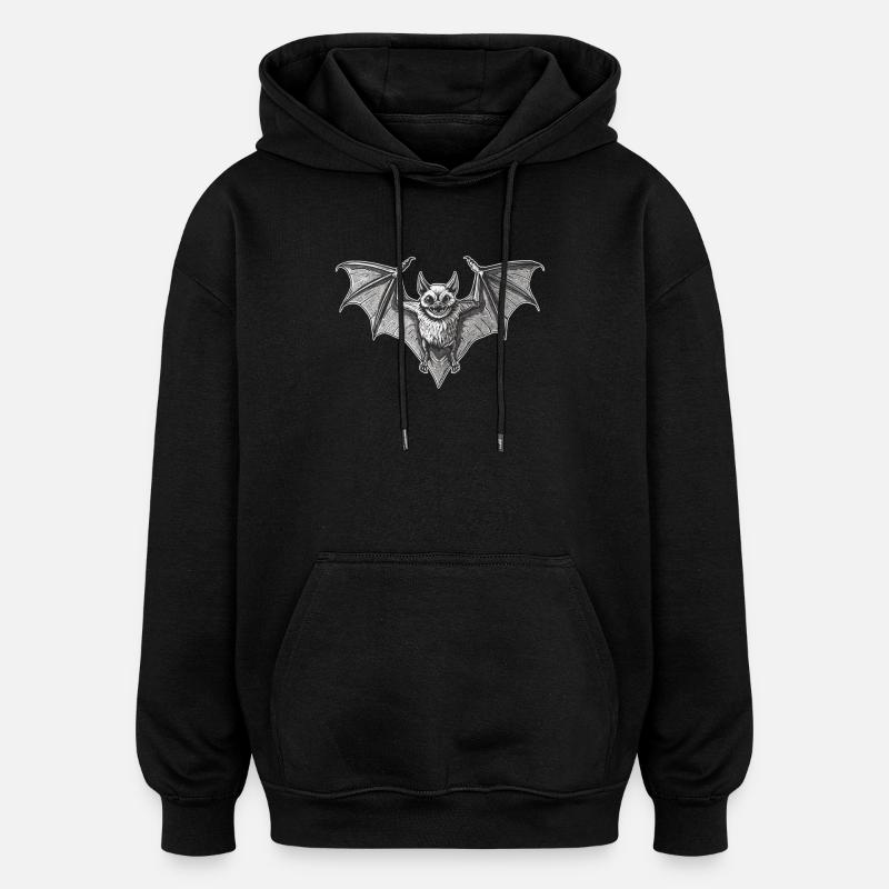 Bat Bats Bat - Oversized Unisex Hoodie - black