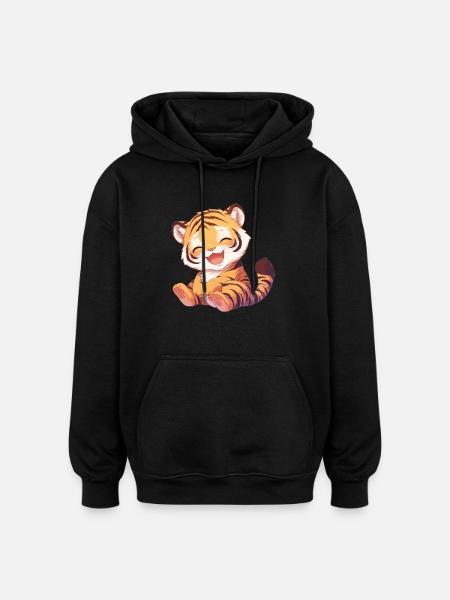 Bengal Tiger King Tiger - Oversized Unisex Hoodie - black