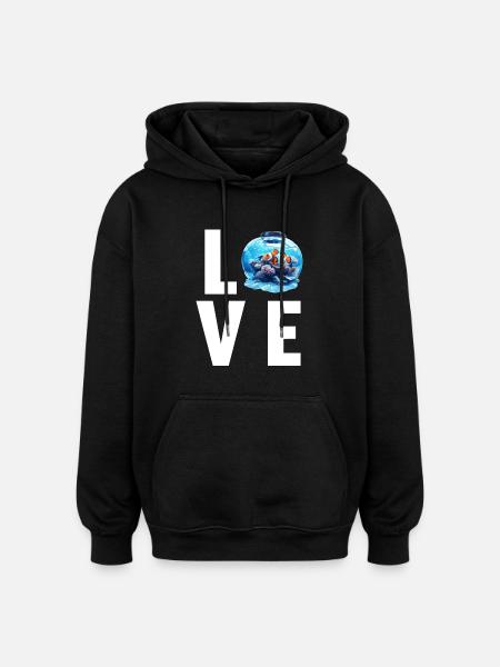 Clownfish Clownfische Clownfisch - Oversized Unisex Hoodie - Schwarz