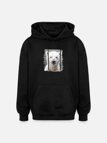 Polar Bear Eisbären Eisbär - Oversized Unisex Hoodie - Schwarz