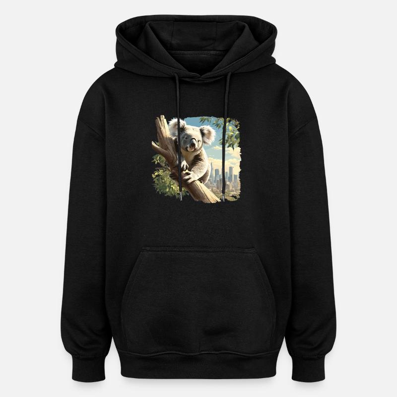 Koalas Koala - Oversized Unisex Hoodie - black