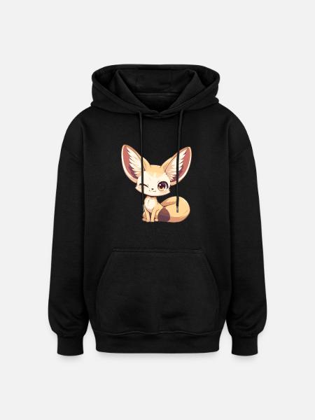 Fennec Fox Fenneks Fennek - Oversized Unisex Hoodie - black
