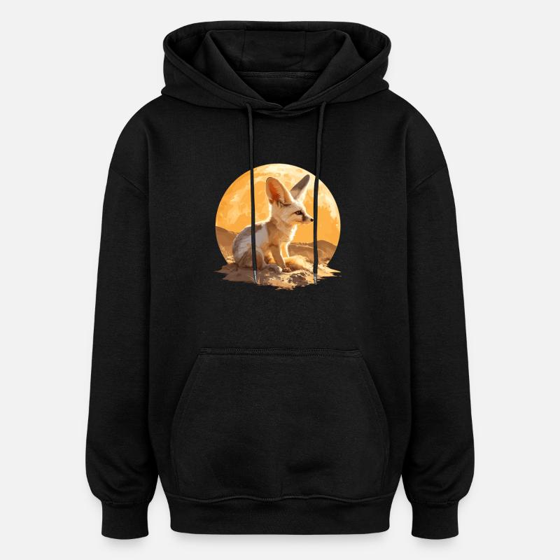Fennec Fox Fenneks Fennek - Oversized Unisex Hoodie - black