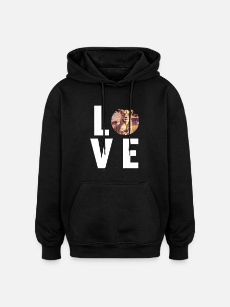 Lioness Lionesses Lioness - Oversized Unisex Hoodie - black