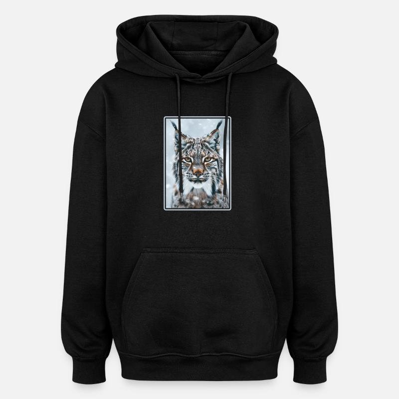 Lynx Luchse Luchs - Oversized Unisex Hoodie - black