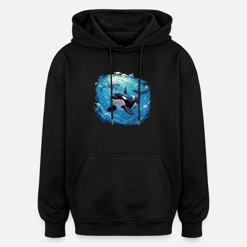 Orcas Orca - Oversized Unisex Hoodie - black