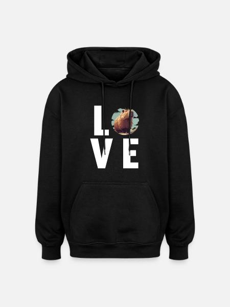 Capybaras Capybara - Oversized Unisex Hoodie - black